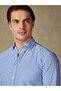 Men's Shirt Slim Fit with Pockets (Sax Stripes)