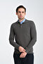 Patterned Men's Regular Fit Thick Polo Neck Sweatshirt - 5