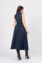 Women's Winter Laci Trend Suit Jacket Collar Lined Vest and Belted Midi Skirt Stylish Daily Casual Two-Piece 1156 - 4