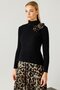 Modailgi Skirt Asymmetrical Leopard Patterned Knitted Dress Brown - 2