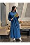 Women's Oversize Casual Denim Jeans Hijab Dress - 5