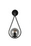 Lighting Drop Sconce Black Smoked Glass - 2