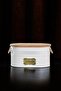 Lace oval natural bamboo bread box with lid - with cutting board, stylish and practical design, 33x19x16cm - 2