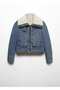 Furry denim jacket - 3