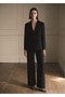 Satin Collar Wool Blazer Jacket - 8