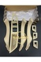 Bmw 5 Series F10/F11/F18 Compatible Glass Button Frames Set of 7 Beige Color Abs + Pc (Beige)