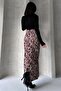 Women's High Waist Slit Leopard Print Long Pencil Skirt Brown - 7