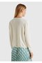 Women's Cream Crew Neck % Pearl Button Merino Cardigan - 2