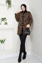 Women's Leopard Patterned Knitwear Cardigan - 6