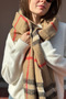 London Exclusive Design Cashmere Textured Thick Fringed Premium Scarf - 5