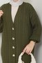 Women's Balloon Sleeve Button Closure Long Knitwear Cardigan - 8