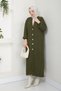 Women's Balloon Sleeve Button Closure Long Knitwear Cardigan - 5