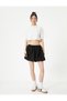 Frayed Crop T-Shirt Short Sleeve Crew Neck