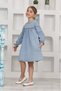 New Season Girls Cotton Denim Pocket Jeans Blue Dress - 5