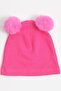 Baby Girl Fuchsia Pompom Cotton Beanie