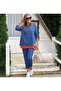 Women's Hooded Skirt Detail Two Thread Fabric Double Set