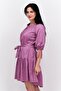Women Solid A-Line Dress, Purple - 4