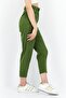 Women Regular FIt High Rise Straight Leg Trouser Pants, Olive - 4