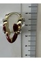 Minimal Burgundy-Red-Cherry Decay Color Enameled Gonca Earrings - 6