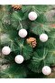 Christmas Ball White Foam Styrofoam Pine Tree Ornament 6Pcs 4cm Snow Ball Ornament - 4