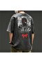 Anthracite Anime Berserk : Guts Washed Fabric Unisex Short Sleeve T-Shirt - 3