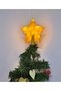 Fairy Led Lighted Christmas Tree Peak Ornament Gold Color - 3