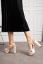 13cm Mother of Pearl Leather, Off-White Leather Shoes - 3
