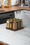 Mienda Home 9 Compartment Wooden Spice Rack Stand - 7