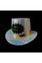 New Year Happy New Year - Silver Trilby Cap with Hologram 1 Piece - 2