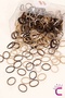 300Pcs Daily Use Coffee Tone Small Rubber Buckle - Mini Durable Elastic Hair Braid Rubber