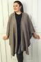 Women's Laser Cut Plus Size Acrylic Poncho - 3