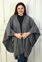 Women's Laser Cut Plus Size Acrylic Poncho - 3