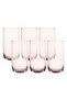 Siena 6-piece soft drink glass powder pink 365cc - 5