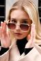 Oriel Unisex Cream Brown Luxury Metal Sunglasses - 5