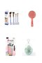 Hair Brush Mermaid Daily Makeup Brush Set Egg Sponge Eyebrow and Eyelash Shaping Set - 2