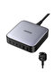 شاحن سطح المكتب GaN 200W مزود بـ 6 منافذ - رمادي فضائي