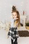 Plaid Lumberjack Fabric Girl's Tassel Detailed Skirt Gray - 2