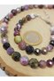 Shining Stars Series Tourmaline Stone Mixed Colors Necklace & Bracelet Set - 4
