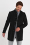 Men's Collar Collar Polka Dot Wool Blend Stamp Coat - 8