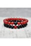 Agate & Obsidian Natural Stone Bracelet 8mm - 3