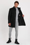 Men's Collar Collar Polka Dot Wool Blend Stamp Coat - 5