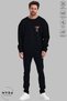 Unisex Long Sleeve with Guitar Bugs Bunny Printed Crew Neck Hoodless Raster Oversize Sweatshirt - 4