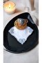Set of 6 Gray Stone Bow Patterned Coffee Presentation Napkins - 2