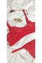 Women's Red Silver Dot Bra Panty Suit - 5