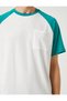 Pocket Detailed T-Shirt Raglan Sleeve Crew Neck Short Sleeve - 5