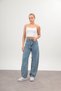 Off the Cuff Brand Baggy Adjustable Waist Buckle Women's Wide Leg 2024 New Model Jeans - 3