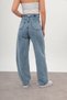Off the Cuff Brand Baggy Adjustable Waist Buckle Women's Wide Leg 2024 New Model Jeans