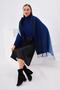 Tie Dye Sax Blue Tasseled Women's Shawl - 6