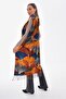 Patterned Saffron Tasseled Women's Shawl - 4