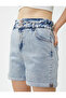 Elastic Waist Normal Open Indigo Women's Shorts 3sal40110md - 5